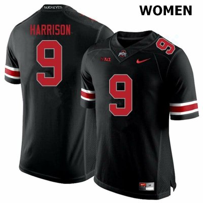 Women's Ohio State Buckeyes #9 Zach Harrison Blackout Nike NCAA College Football Jersey Top Deals ZYS7444YQ